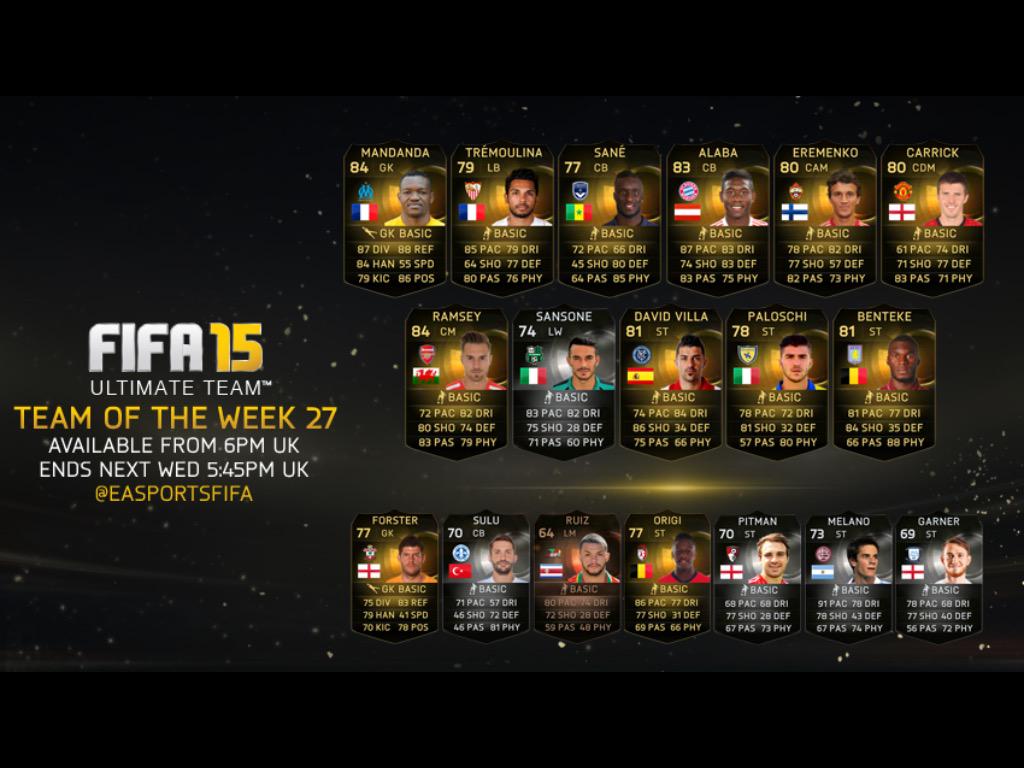 FUTUpdatez's tweet image. New TOTW