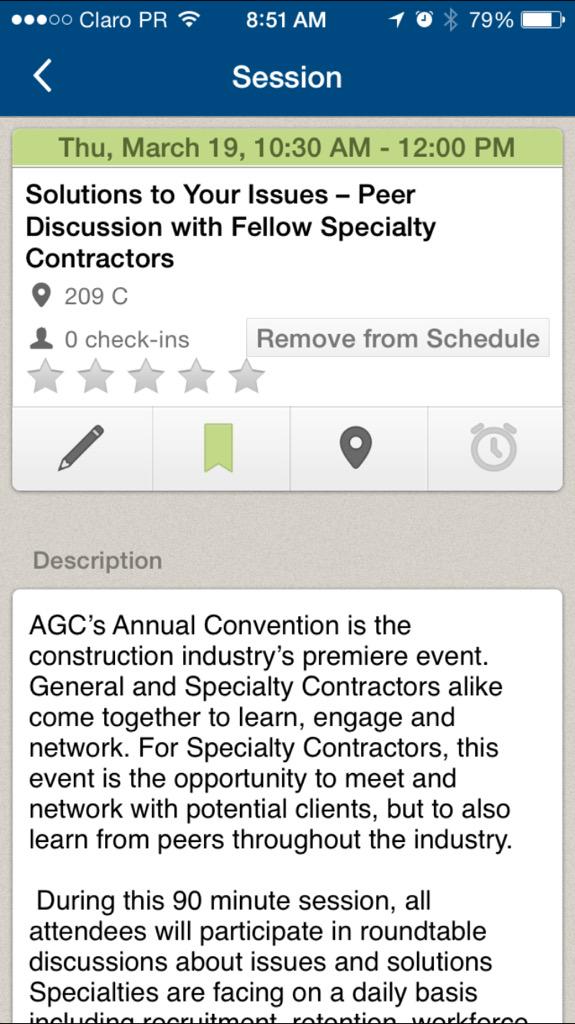 fuentespile's tweet photo. Join the Specialty Contractor Council for a PEER DISCUSSION ab Industry Issues. General Contractors invited. #AGC2015 http://t.co/8QhzzmC8Fy