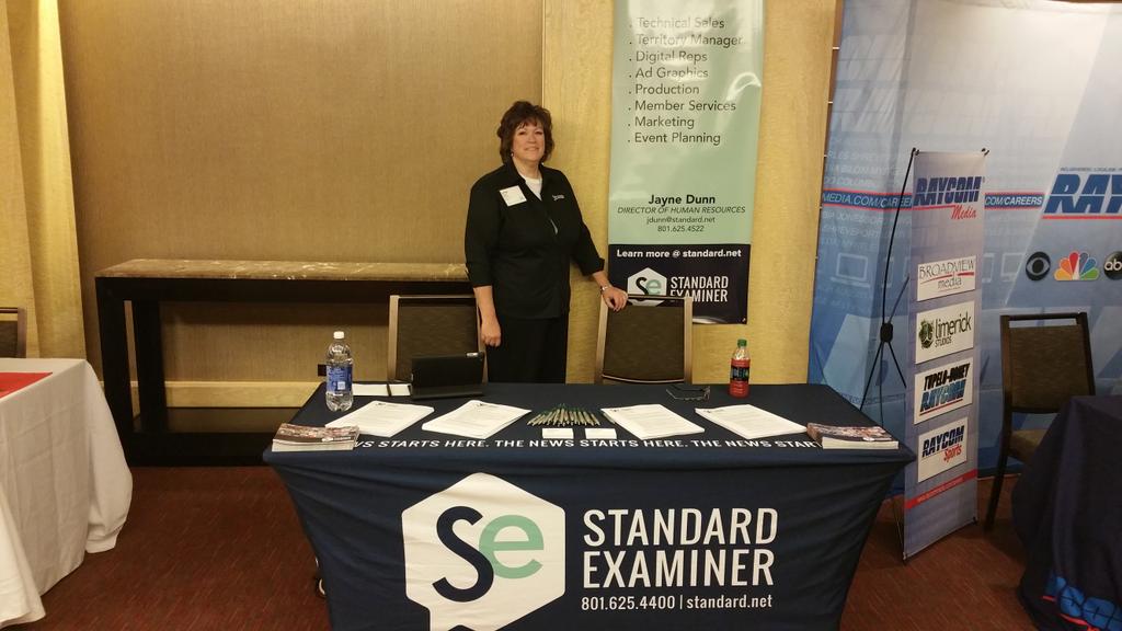 rsadair's tweet photo. Oh, here she is #JayneDunn (she isn't on twitter), come meet her at the #StandardExaminer booth. #CMBAM15 http://t.co/EHj1Eg1Ko3