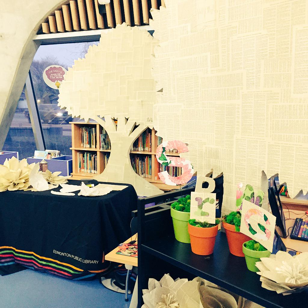 corychristopher's tweet photo. Spring crafting @EPLdotCA #jasperplacelibrary on @BTedmonton this morning showcasing @apri_city #OnceUponASpringtime http://t.co/wiRPDxIyEC