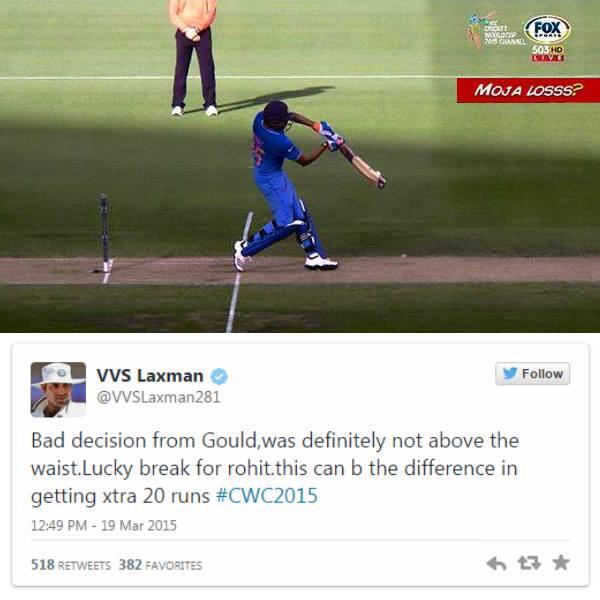 sohagnsw's tweet photo. watched Ian Gould umpiring at MCG. Then watched technology does the human error😀too..
#BANvsIND #ICCWC15 http://t.co/bA3MeNZ7e8