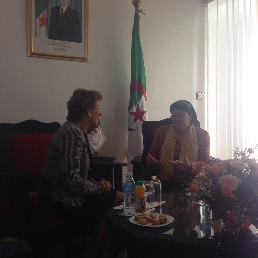 #lady Olga Maitland Is meeting At the moment the minister Of #tourism Mme Zerhouni in Algiers @ABBCUK