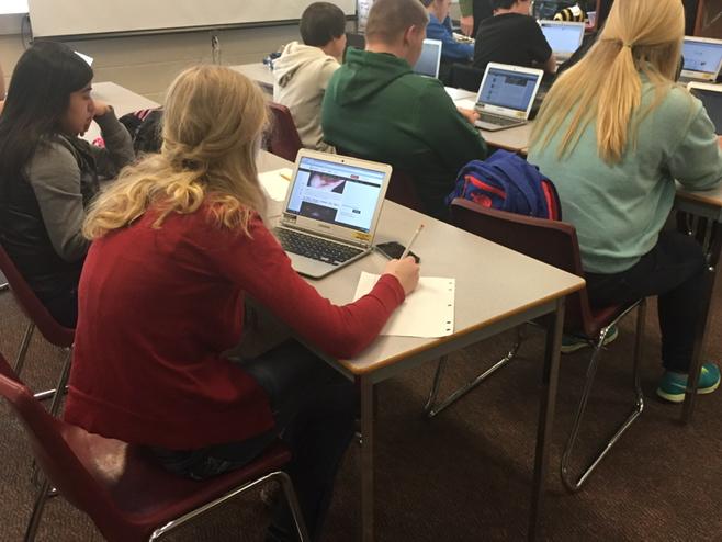 KH freshmen researching genetically engineered things in quest to stump their peers in game of bio fact or fiction.