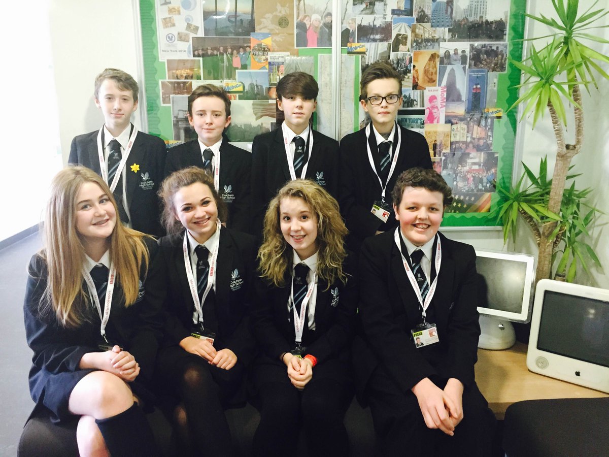 CulchethHS's tweet image. #CulchethHS team taking part in the #BBCSchoolReport day