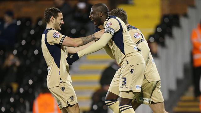LUFC's tweet photo. GALLERY: Check out action shots from last night's 3-0 victory away to Fulham. http://t.co/IYRmBMpYrl #lufc http://t.co/zlw9Ue1YN1