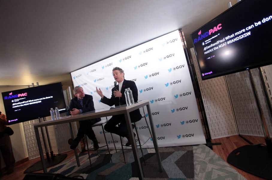 Zoomph's tweet photo. #TBT to our #SXSW debut last weekend with Sen. Rand Paul. Those screens though :)
#randsxsw http://t.co/SSgwlZkgTy