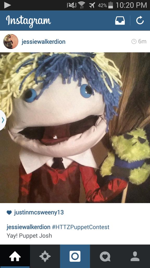 JMcsweeny13's tweet photo. @mtrench #HTTZPuppetContest
Check out this Puppet! The piercing and everything! http://t.co/I6GmzEaakF