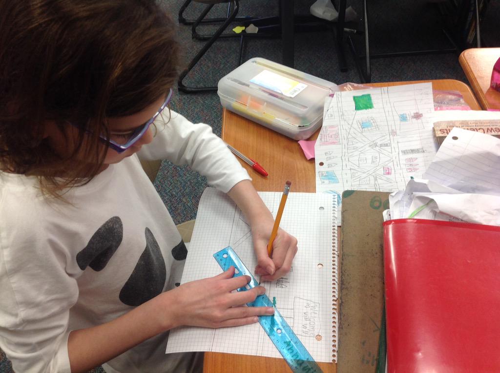 MrsMueggeTCE's tweet image. Designing a town map during guided math centers #mathprojects #TCEcardinals #mathematicians