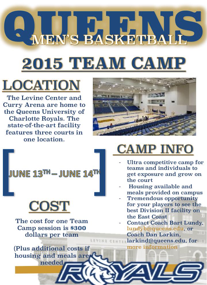 queensMBB's tweet photo. HS Coaches! Spots are filling up fast for @queensMBB Team Camp, June 13-14. Register today https://t.co/ghzCskxt7D http://t.co/7AjK8k2YB1