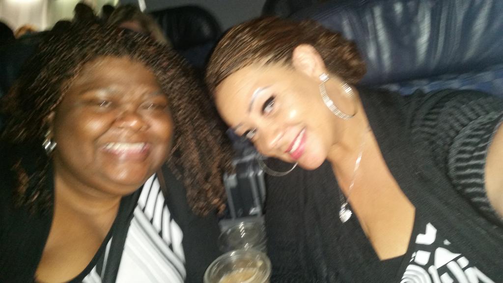 ActressPatrice's tweet photo. Me and my Sister!!! Ebony &amp; Ivory on out flight to Jamaica Mon http://t.co/T5ptux9Hdm