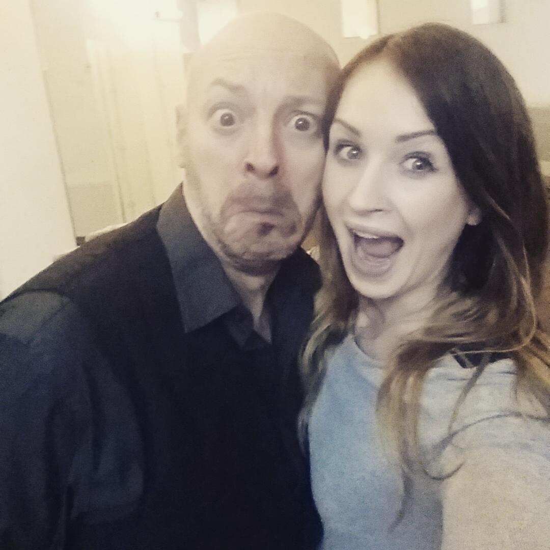 LEANNEJARV's tweet photo. Me &amp;the amazingly talented MD &amp; Producer of @godspellUK  @RussellScottUK at rehearsals #prepareye #godspellinconcert http://t.co/0VXuzgSmpz