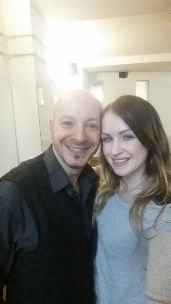 LEANNEJARV's tweet photo. Me &amp;the amazingly talented MD &amp; Producer of @godspellUK  @RussellScottUK at rehearsals #prepareye #godspellinconcert http://t.co/0VXuzgSmpz