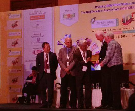 NutraIndia2015's tweet photo. #NUTRAEXCELLENCEAWARDS  presented to #EHEDG the award  for  increasing #education level of #industry #professional http://t.co/ZCdNCPaUO4