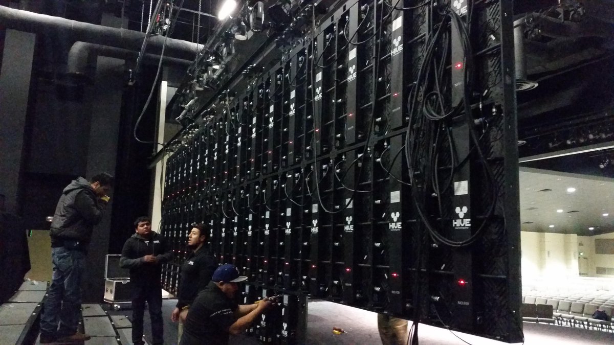 HiveLED's tweet photo. Simplex P4.81 Video screen being put up @SBCHouston 

When you need every seat in the audience to see the message. http://t.co/97QCxE82SZ