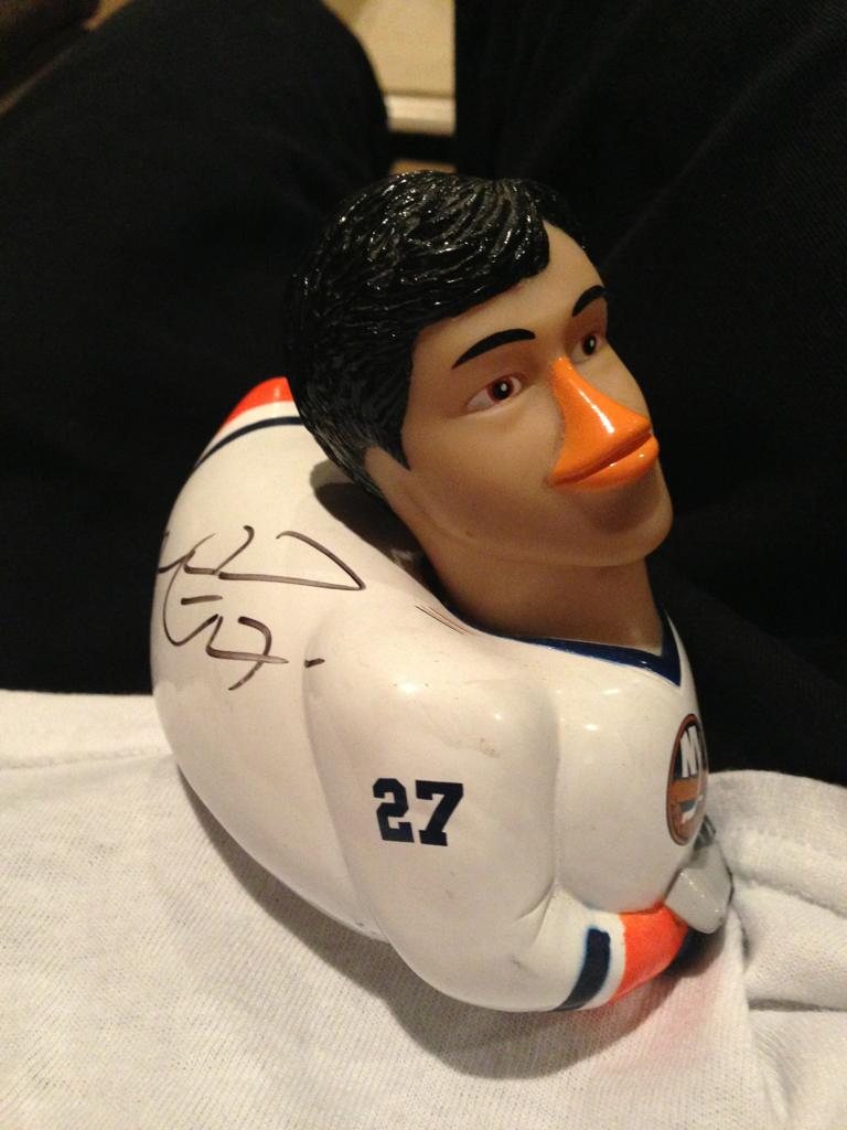 . Happy birthday, here\s a rubber duck of former NHL forward Michael Peca. 