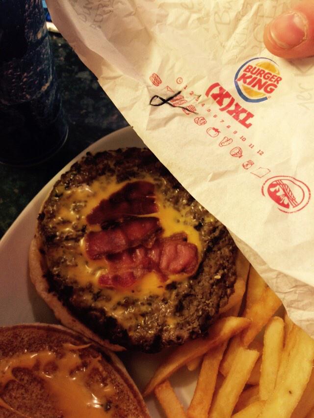 Thanks a lot Burger King for the not so bacony Bacon burger :((( #burgerking #burgerkinguk #burgerkingricoharena