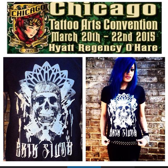 LizzyBorden6's tweet photo. Check out @eriksiuda  this weekend in Chicago! Tattoo convention,get some ink grab his new tee &amp; book &amp; pics! #inked http://t.co/TdDprreUK8