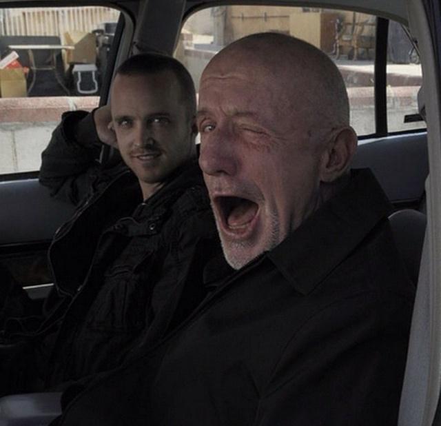 BrBa_Meth's tweet photo. Jonathan Banks y Aaron Paul.
#BreakingBad http://t.co/YSXF2I4YzA