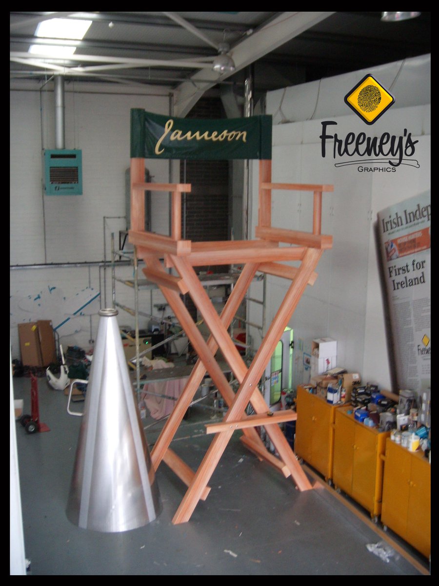 FreeneysGraphic's tweet photo. The time we built a huge directors chair for the Jameson Film Festival #TBT #JDIFF http://t.co/kLA70tPSQG