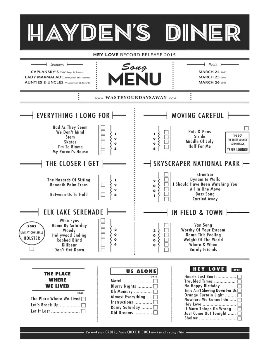 exclaimdotca's tweet photo. .@HaydenDesser plays @ladymrestaurant on MAR 25 for his Diner Series. RT for a chance to win tix c/o @artsandcrafts! http://t.co/UjZc1yqZ7Q
