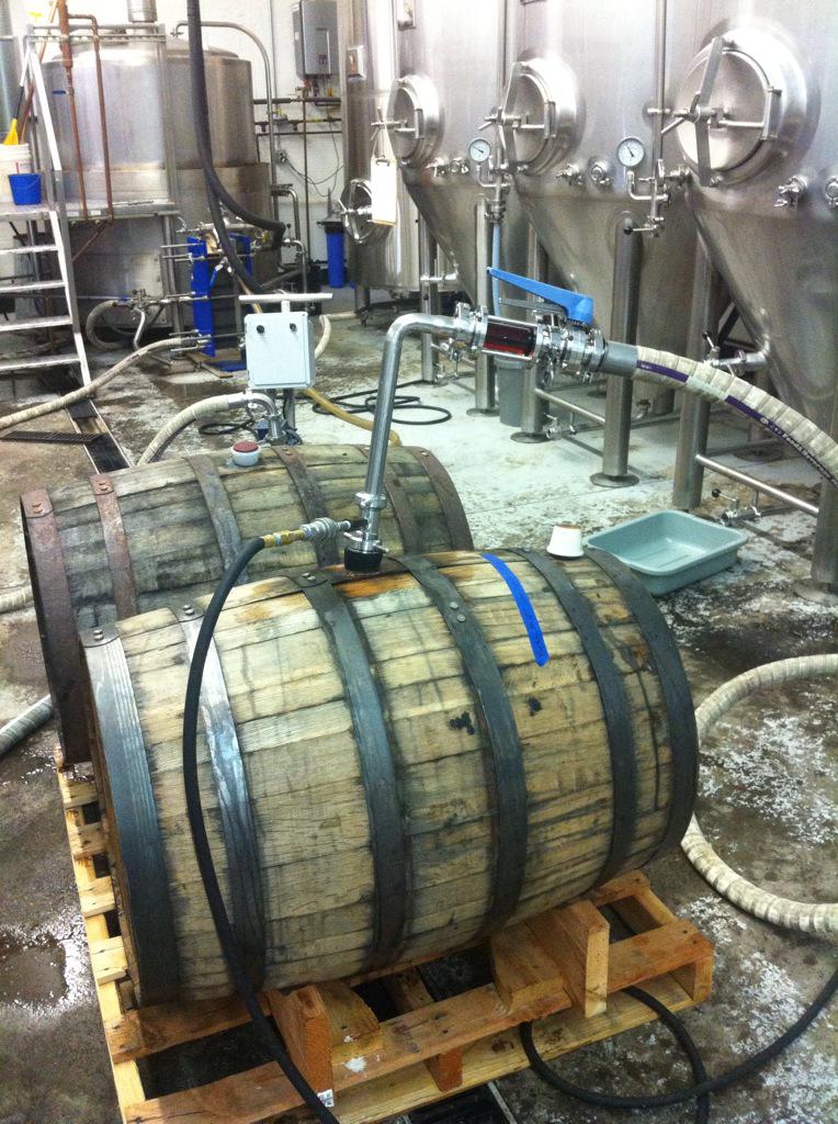 OccidentalBrews's tweet photo. Preparing the Barrel-Aged Lucubrator for Saturday's Pig Roast. Join Cellerman's club for preview tasting Fri night. http://t.co/qQLWWqFPEu