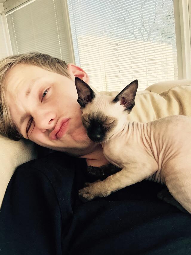 Mizz_Daily_Nude's tweet photo. Cuddling with this beauty. #sphynx #cat #nude #kitten #hairless http://t.co/ulTytc6Y0m
