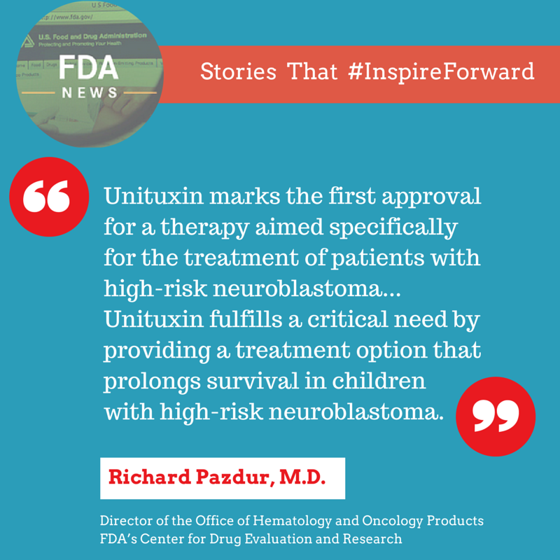 fourdiamonds's tweet photo. #US_FDA approves first therapy for high-risk neuroblastoma! Read more: http://t.co/7N0R0dZYdv http://t.co/z0SRBHUg9W