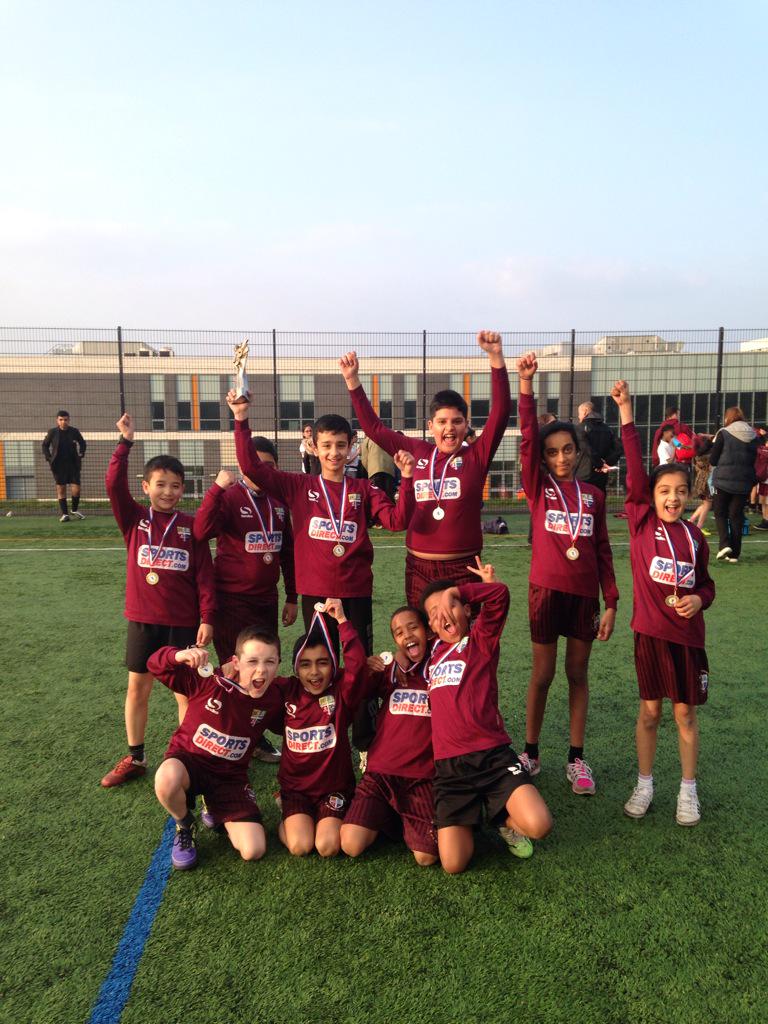 MissBaldwin5's tweet photo. Celebrating 1st place at the Tag Rugby Tournament. Well Done BIshop Bridgeman. http://t.co/1rkyBQUS8k