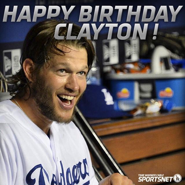 Happy 27th Birthday to the man with LITERALLY (Rob Lowe voice) the most valuable arm in baseball Clayton Kershaw! 