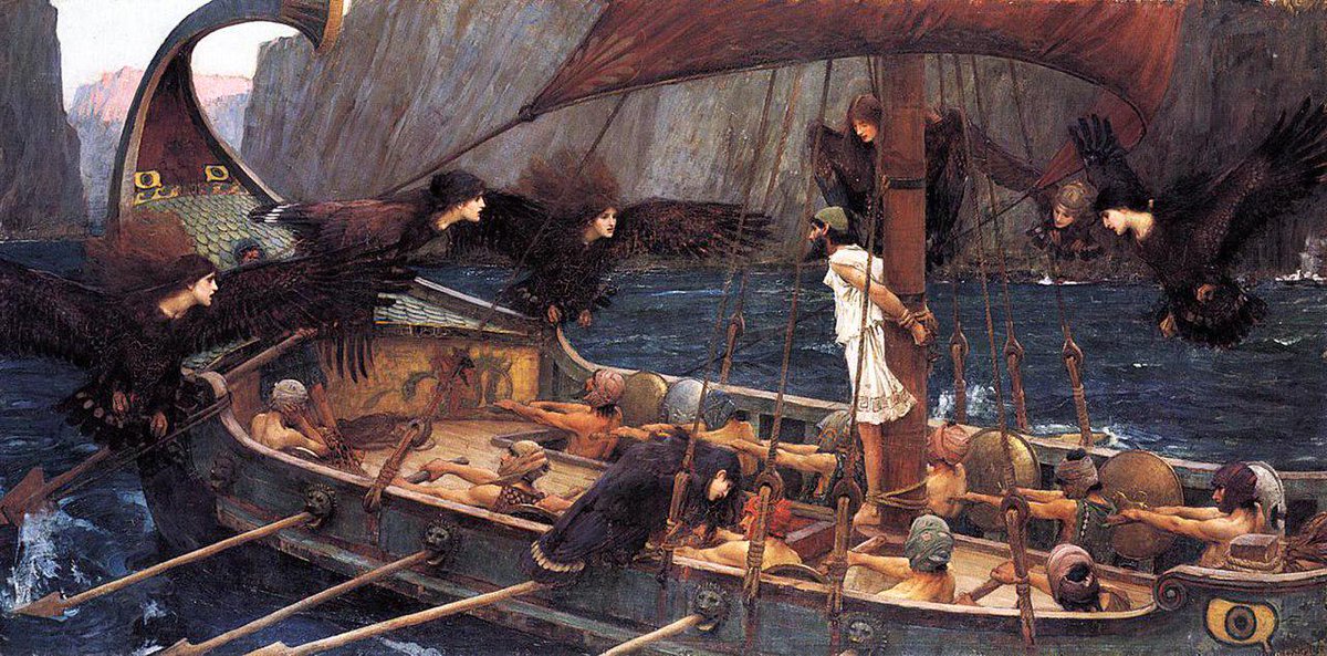 This is What John William Waterhouse and Ulysses and the Sirens Looked Like  in 1891 