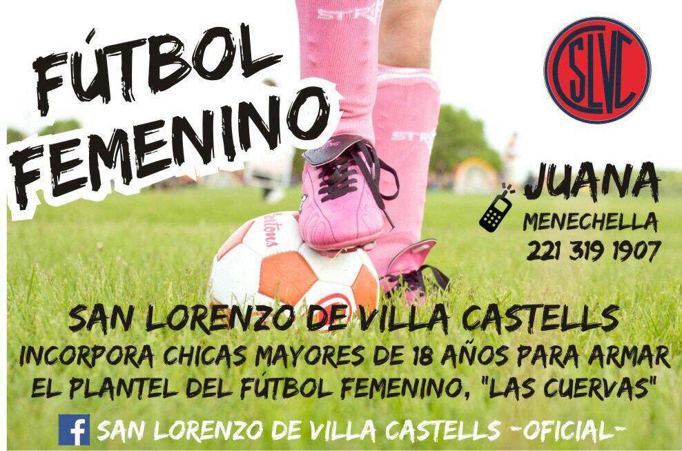 CSLVC's tweet photo. Sumate al futbol femenino! http://t.co/QRZlbcGbPB