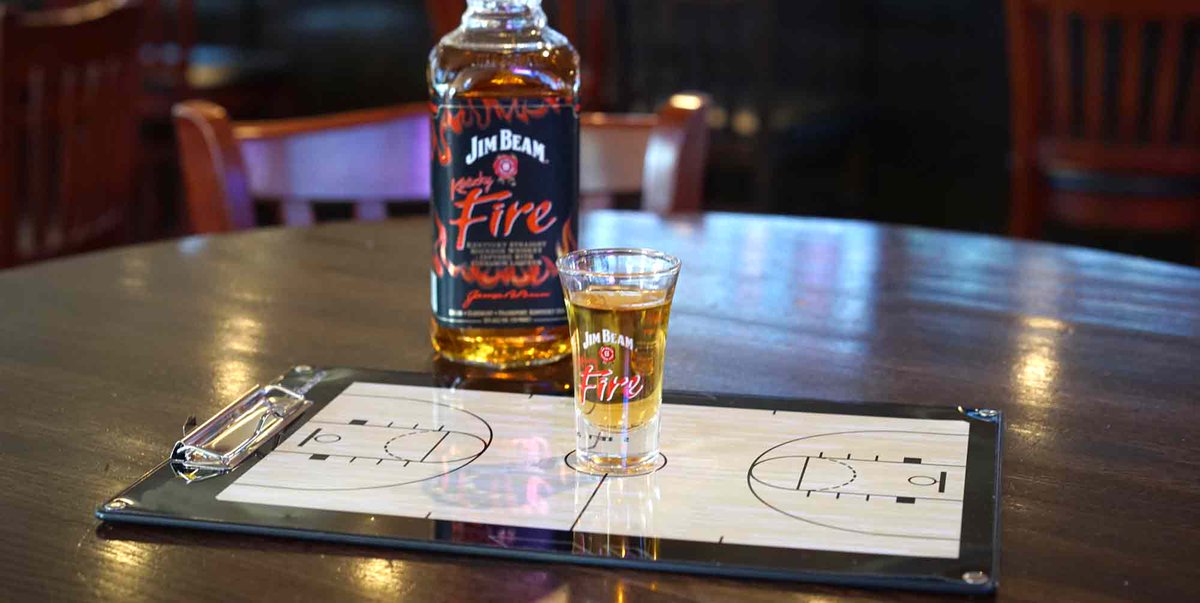 JimBeam's tweet photo. A halfcourt shot anyone can make. #FiredUp http://t.co/rc3aFfYwkO