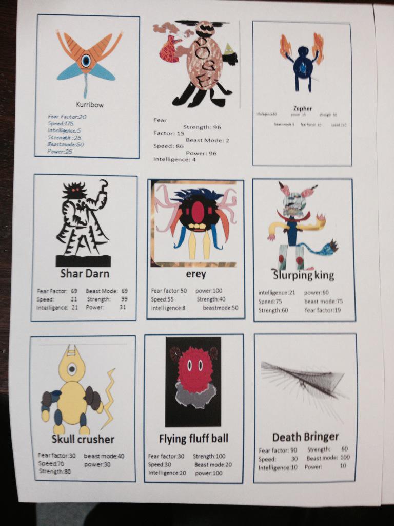 7HJ monster top trumps #monstermad