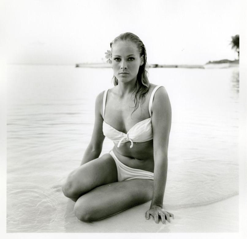 Ursula Andress (Happy Birthday) photographed by Bunny Yeager. 