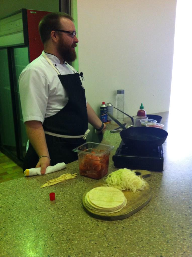 ThisPiggysTale's tweet photo. My friend @chefcowan is showing staff at the university of Alberta hospital simple pork recipes #thinklikeachef http://t.co/k3boNaN4gm