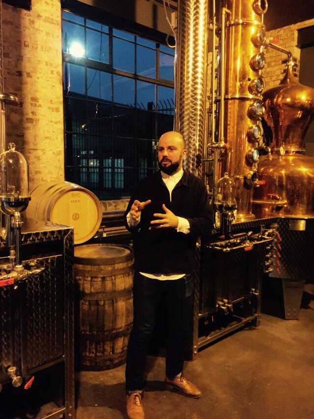 FugglesBeerCafe's tweet photo. Owner of @DistillinginE3 @AlexWolpert introducing the distillery ethos...
Trust me, their gin &amp; vodka is fantastic. http://t.co/nDo6QTW42H
