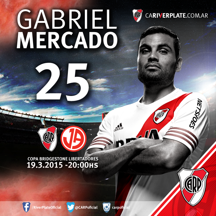 RiverPlate's tweet photo. El autor del 1-0: @GabeMadryn. #VamosRiver #CopaLibertadores http://t.co/KPDprVZJAZ