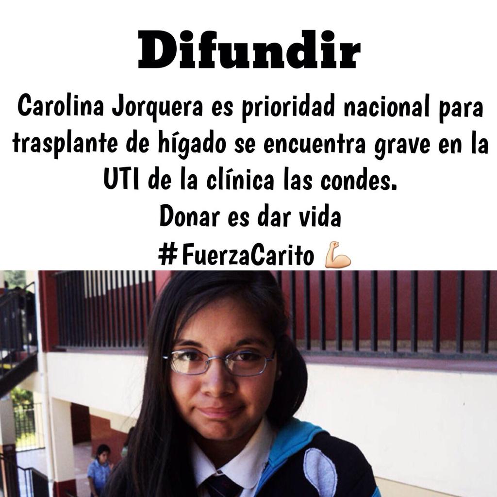 tania_cabrera77's tweet photo. URGENTE!Se necesita donante de hígado para carolina Jorquera!!! Difundir RT!!  @KarendTV @danielacastillo @TonkaTP @ http://t.co/ENZ5dg0iaB