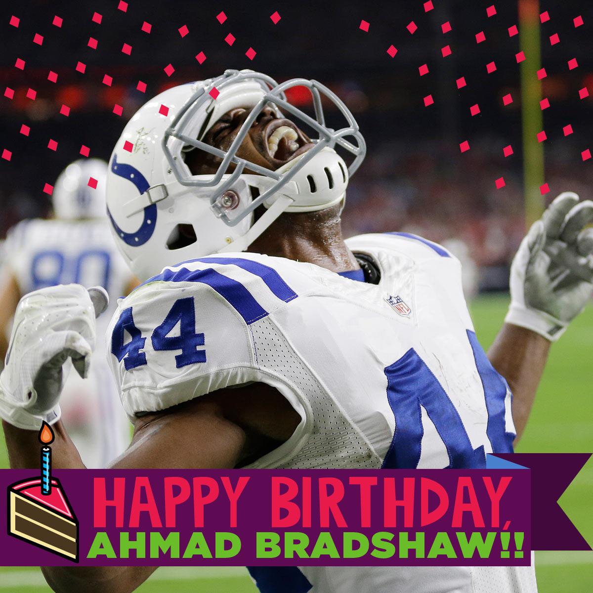 To wish a Happy Birthday to RB Ahmad Bradshaw! 