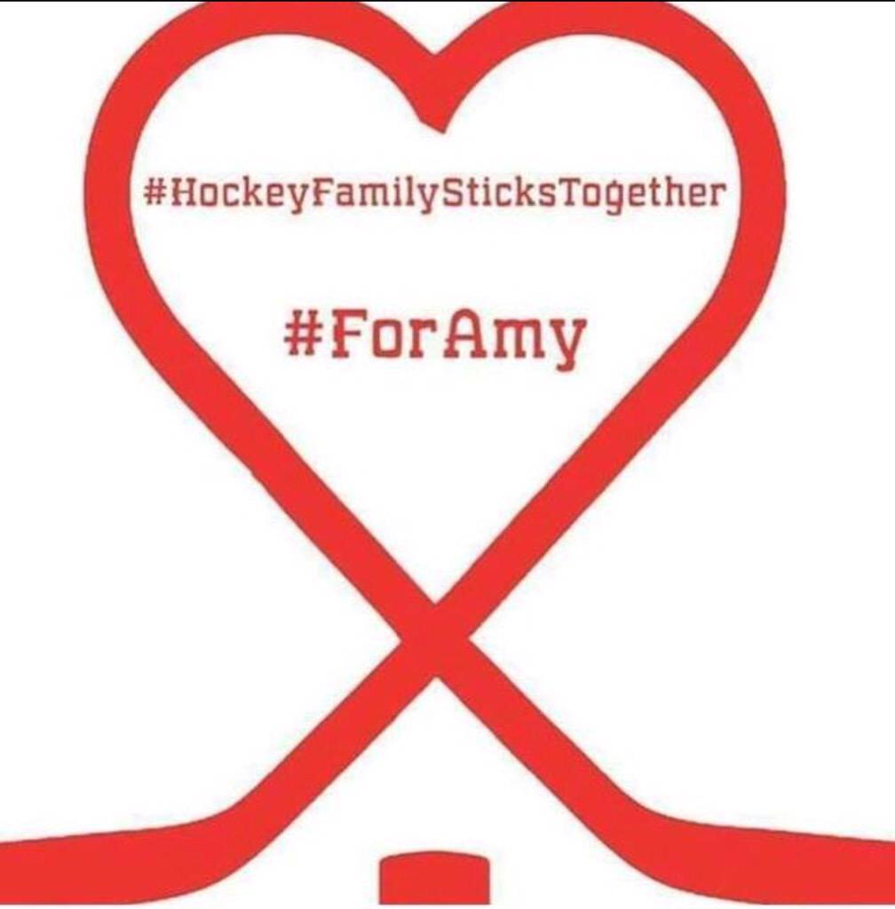 Our thoughts go out to the friends and family of Amy Usher tonight. #ForAmy #HockeyFamilySticksTogether
