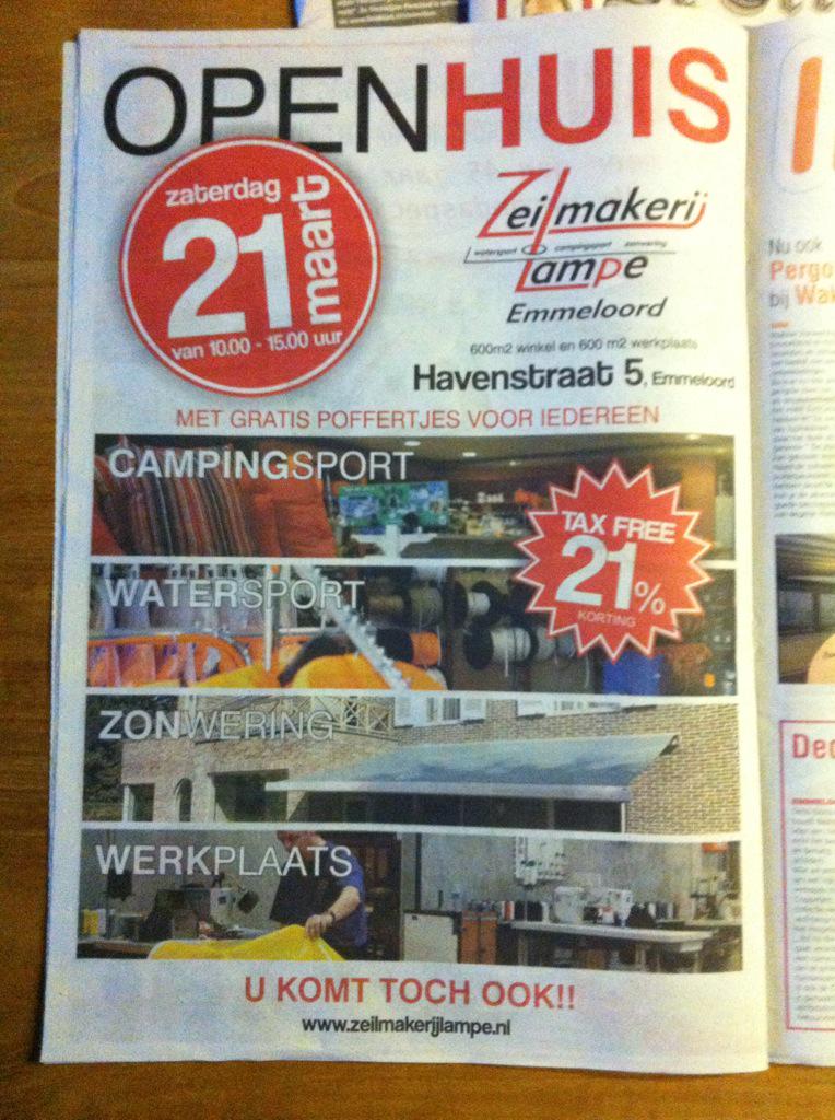 Zaterdag 21 maart houden wij open dag van 10.00 t/m 15.00 uur, met Gratis Pofferjes en leuke aanbiedingen!