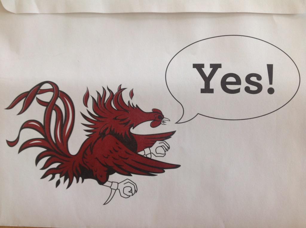 TopDynastyTakes's tweet photo. Going to be a #Gamecock #USCYES http://t.co/nsIkIkv4QI