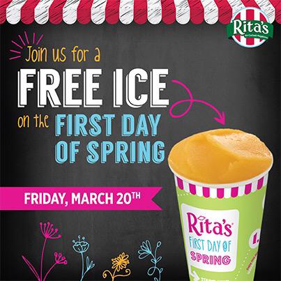RitasofSM's tweet photo. FREE ITALIAN ICE and $1.58 GELATIS TOMORROW!!!! Join us for this once a year offer @RitasWestLA and @RitasofSM!! 🎉🎉🎉🎉 http://t.co/7GS3gmDRnM