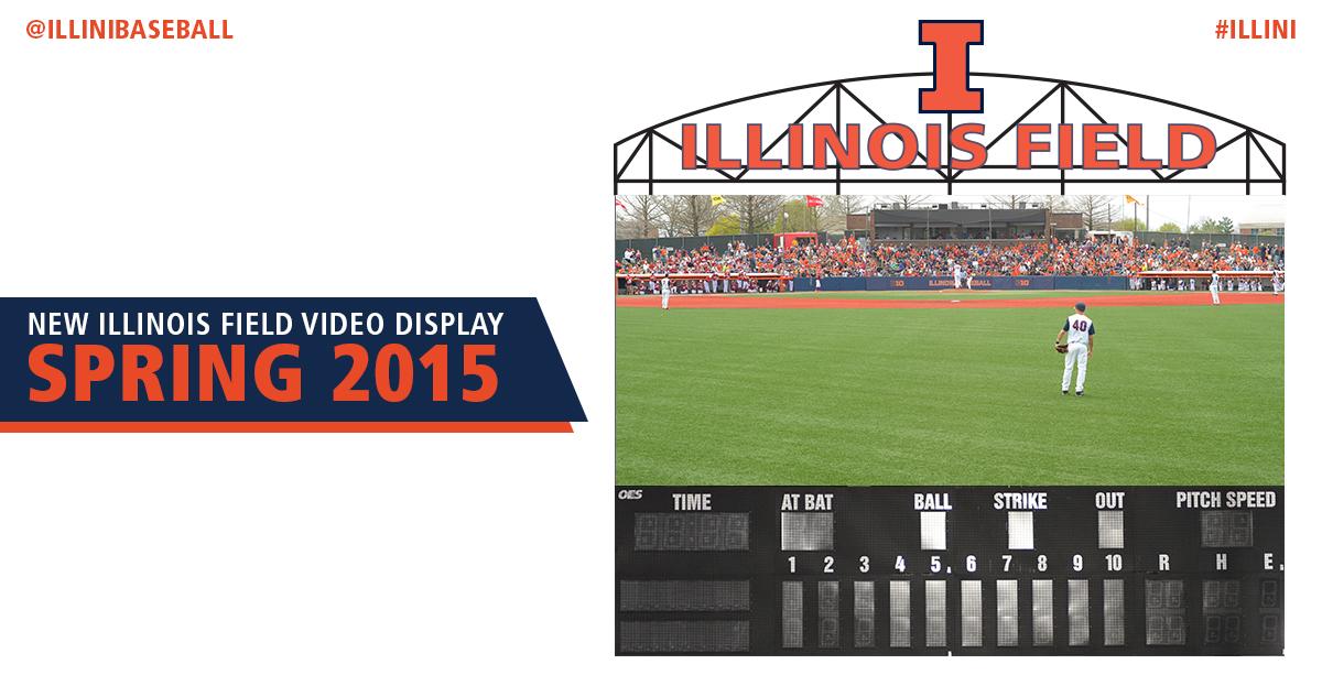 IlliniBaseball's tweet photo. COMING SOON to ILLINOIS FIELD!

@CorrectDD #Illini Video Display Details: http://t.co/chZjR9LnQR http://t.co/0qgVP7Ld3g