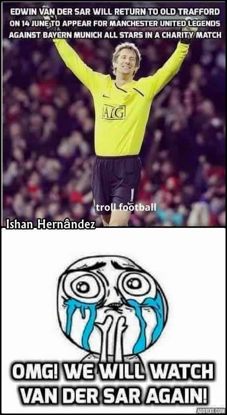 TheFootballFeel's tweet photo. Van Der Sar http://t.co/03XWFvH8DW