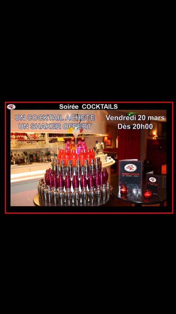 GilBigot's tweet photo. Vendredi 20 mars des 20h00
Un shaker offert pour l'achat d'un cocktail http://t.co/EYoZZRhgpJ