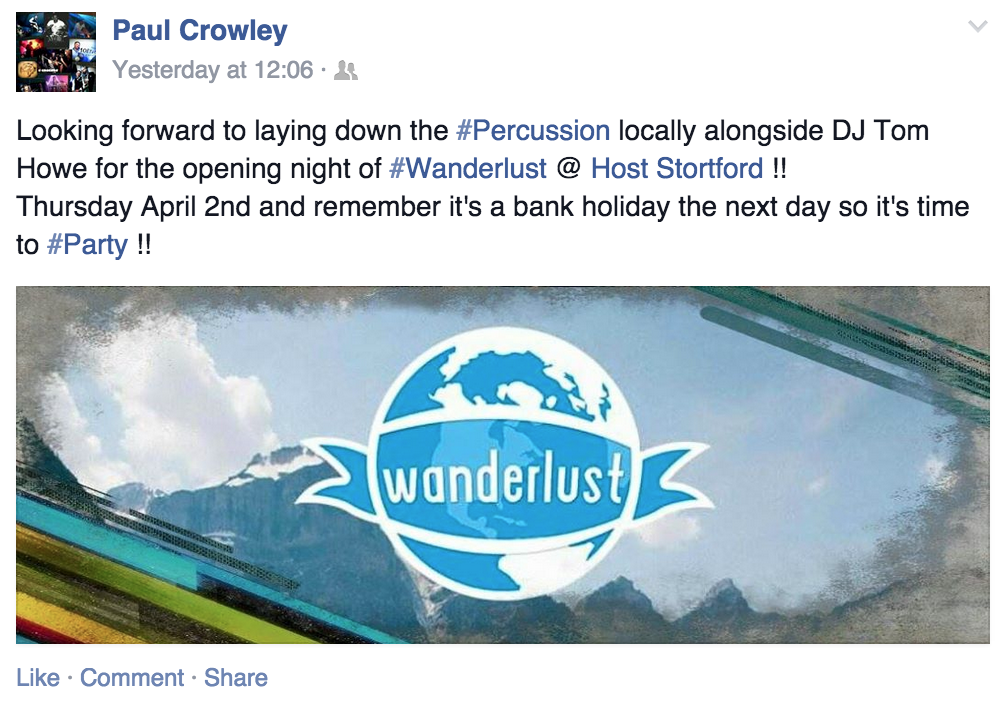 wanderlustpromo's tweet photo. Thanks for the mention Paul, he'll be teaming up with @djtomhowe for our opening night 2/4/15 #wanderlusthost http://t.co/h0pYEQ2vAQ