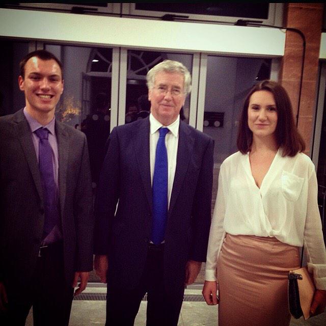 AidanLeighSmout's tweet image. An evening with the Rt Hon Michael Fallon MP and Secretary of State for defence #politics #conservativefuture