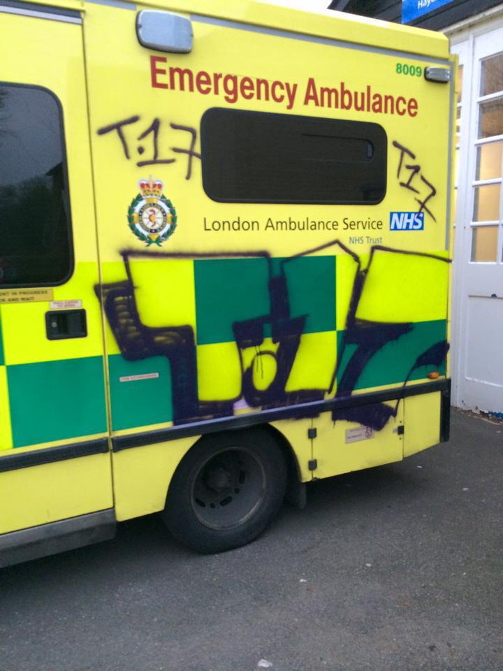 jasonkillens's tweet image. Someone decided it would be a good idea to do this to a @Ldn_Ambulance emergency vehicle in west London today. Why?
