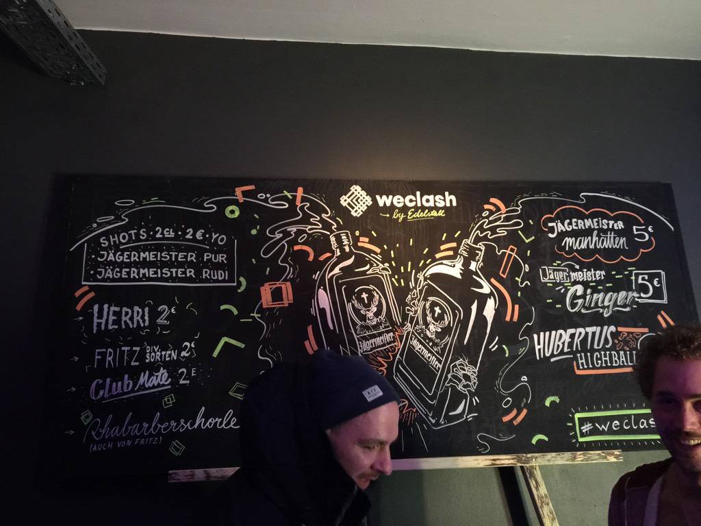 ricferrer's tweet photo. #weclash open drinks success :) thanks to jägermeister #cebit #CeBIT15 #CeBIT2015 #CGC15 #CODE_n #scale11 @EDELSTALL http://t.co/rTyebcKtCs